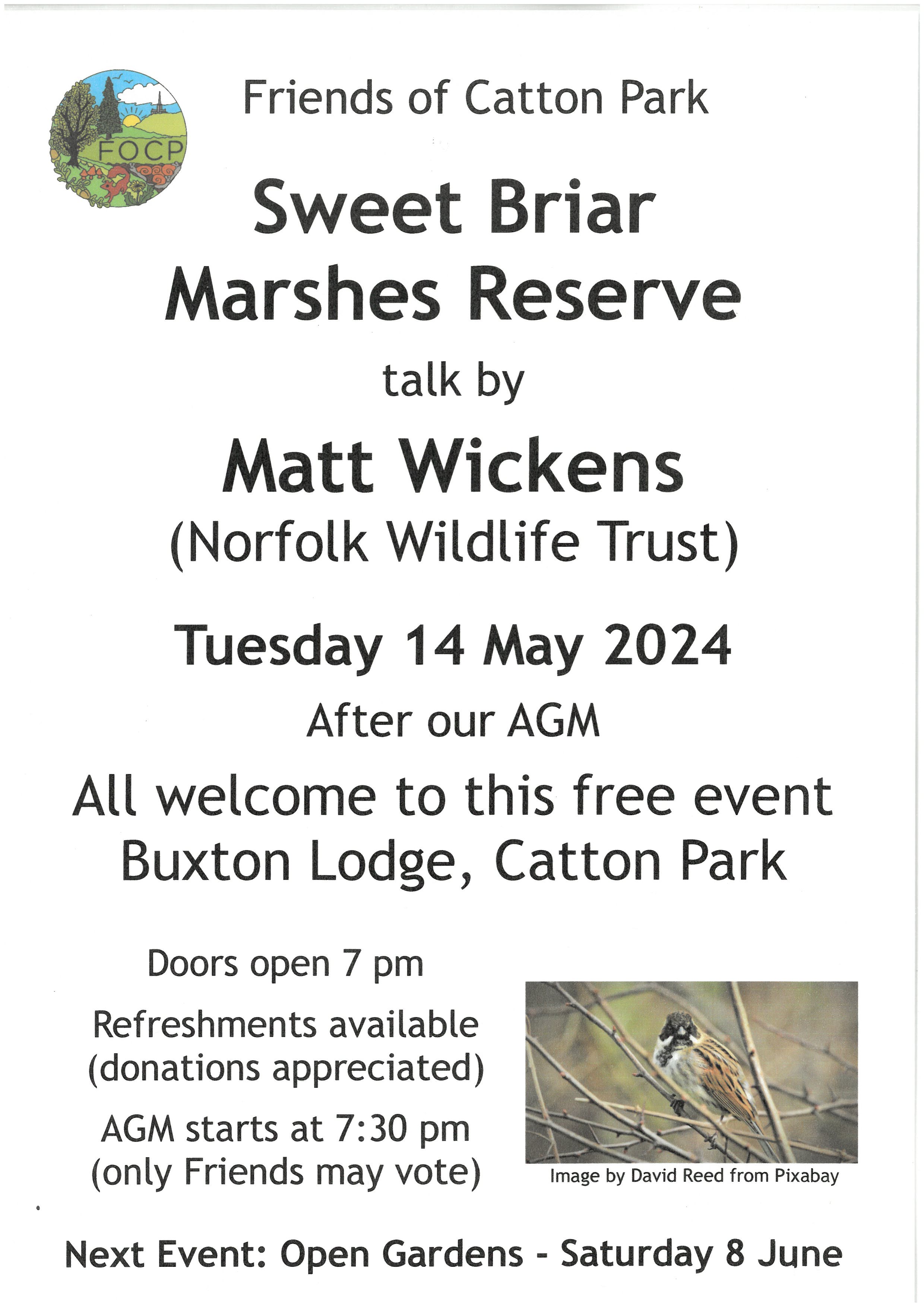 Friends of Catton Park AGM - 14th May 2024
