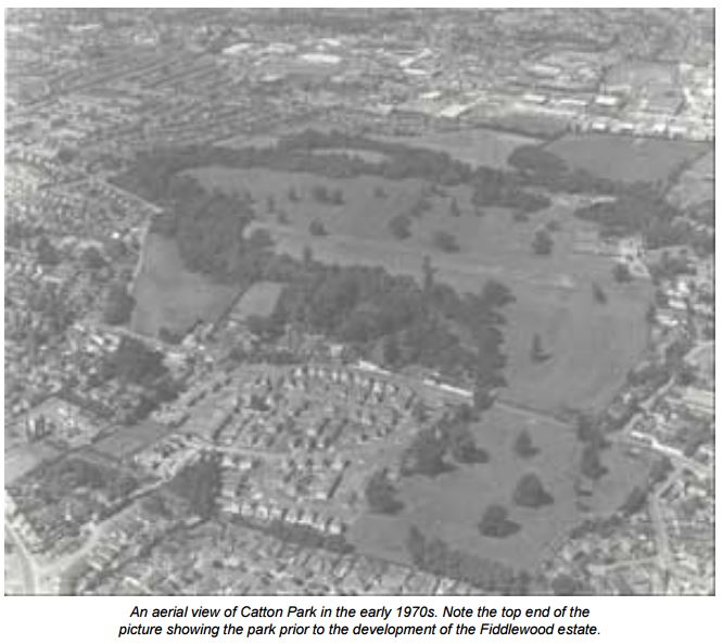 1970aerial view of catton park