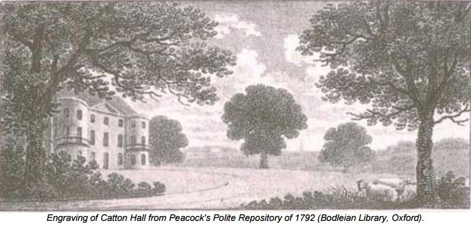 engraving of catton hall